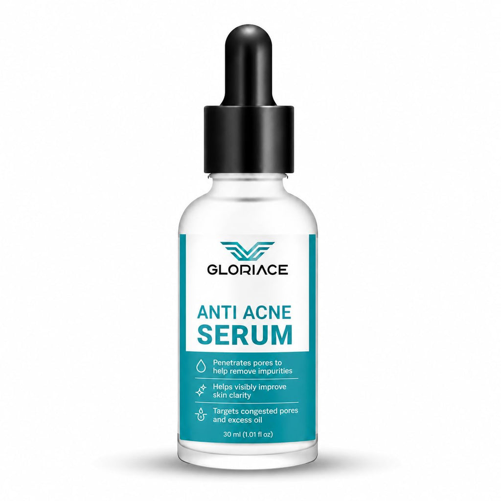 GLORIACE Anti Acne Face Serum for Oily & Blemish-Prone Skin | Lightweight Facial Serum for Daily Skin Care Routine | Non-Greasy Formula for Refined & Clear-Looking Skin | 30 ml