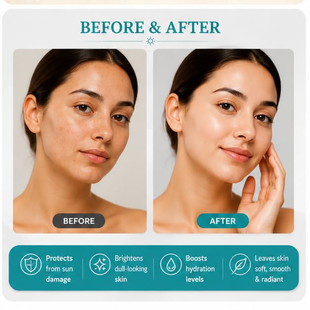 Gloriace Sunscreen SPF 50 PA++++, Broad Spectrum, No White Cast, Deep Moisturisation, All Skin Types (50 GM)