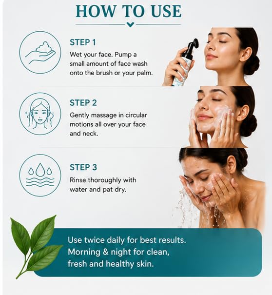 GLORIACE 2% Salicylic Acid Face Wash with Built-in Soft Silicone Cleansing Brush | Daily Facial Cleanser for Oil Control & Blemish-Prone Skin | Gently Removes Dirt, Oil & Impurities | 150 ml