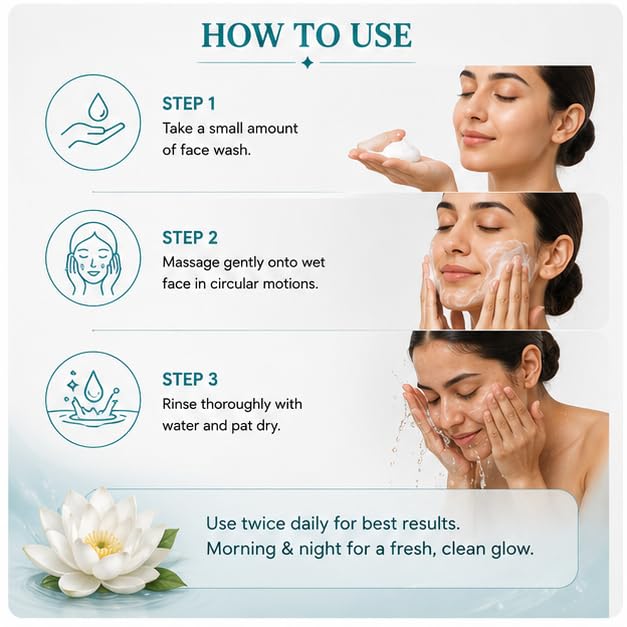 GLORIACE Skin Brightening Face Wash | Daily Facial Cleanser for Radiant & Glowing Skin | Gently Removes Dirt, Oil & Impurities | Suitable for All Skin Types | 100 ml