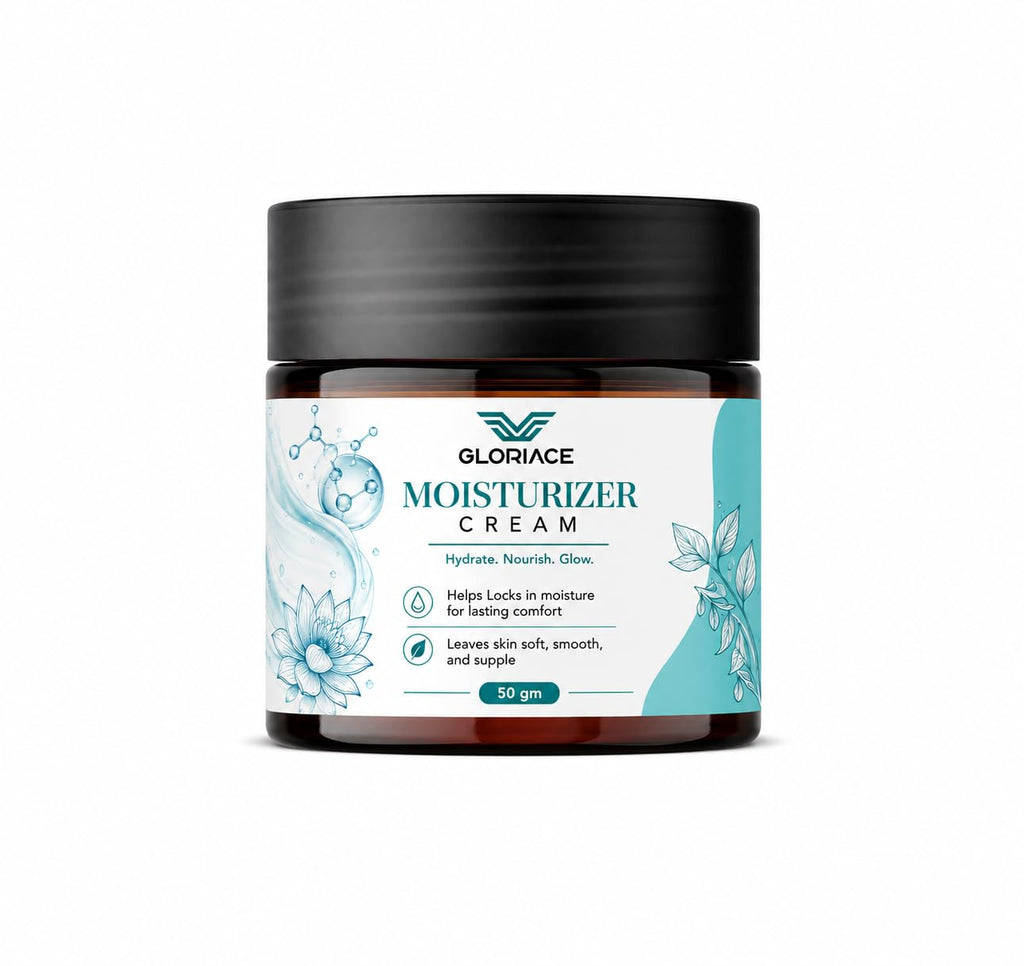 GLORIACE Moisturizer Cream | Lightweight Daily Face Moisturizer for Soft, Smooth & Hydrated Skin | Non-Greasy Hydrating Cream for All Skin Types | 50 g