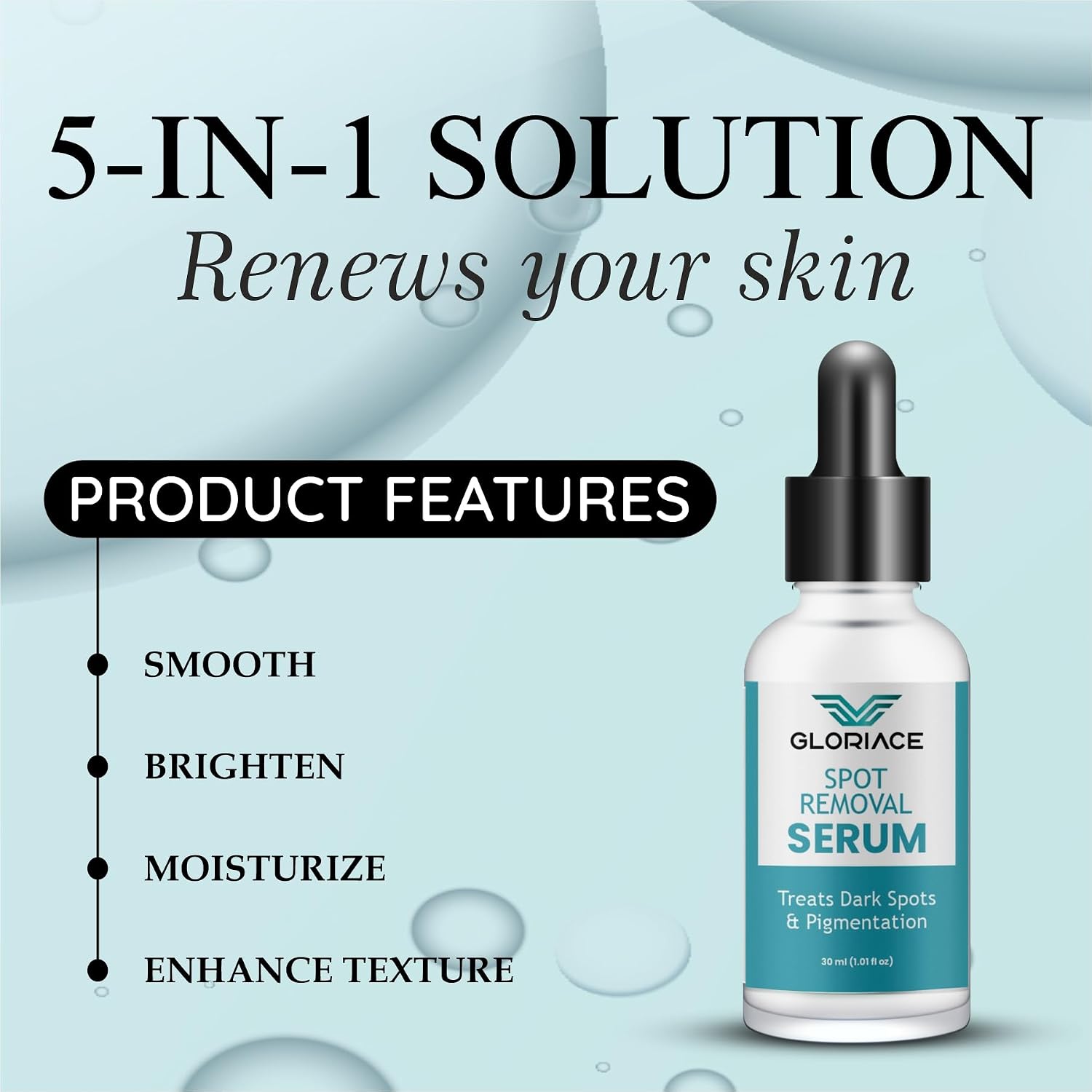 Gloriace Spot Removal Serum, Treats Dark Spots & Pigmentation, 30ml