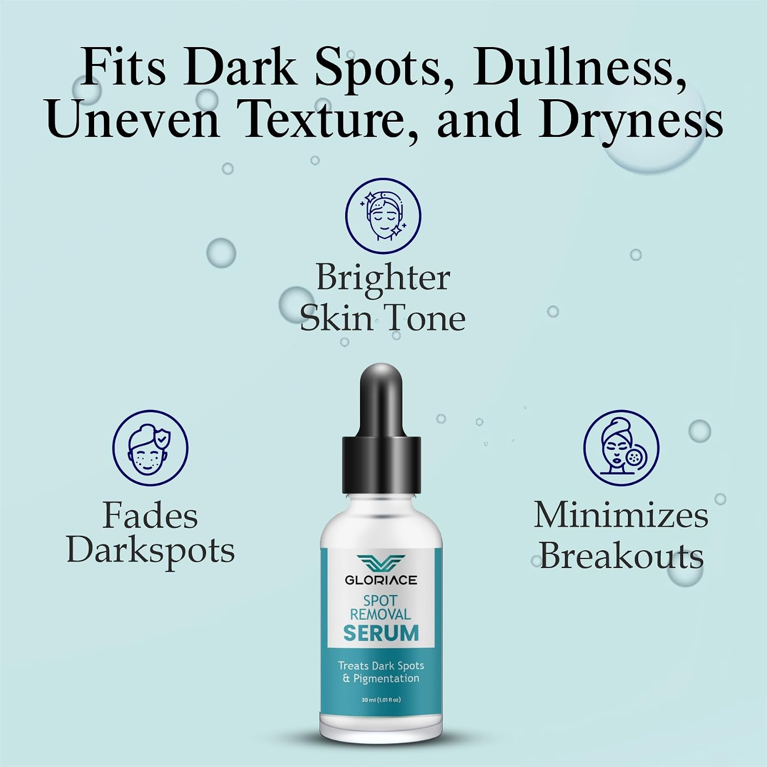 Gloriace Spot Removal Serum, Treats Dark Spots & Pigmentation, 30ml